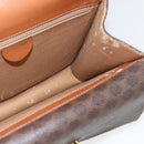 CELINE Macadam Canvas Hand Bag PVC Leather Brown Gold Auth 162575-18