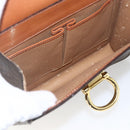 CELINE Macadam Canvas Hand Bag PVC Leather Brown Gold Auth 162575-21