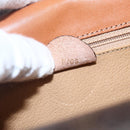 CELINE Macadam Canvas Hand Bag PVC Leather Brown Gold Auth 162575-22