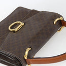 CELINE Macadam Canvas Hand Bag PVC Leather Brown Gold Auth 162575-6