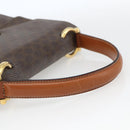 CELINE Macadam Canvas Hand Bag PVC Leather Brown Gold Auth 162575-7
