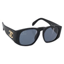 CHANEL Sunglasses plastic Black CC Auth 162582-1