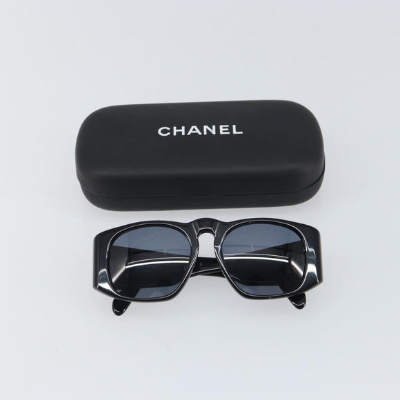 CHANEL Sunglasses plastic Black CC Auth 162582