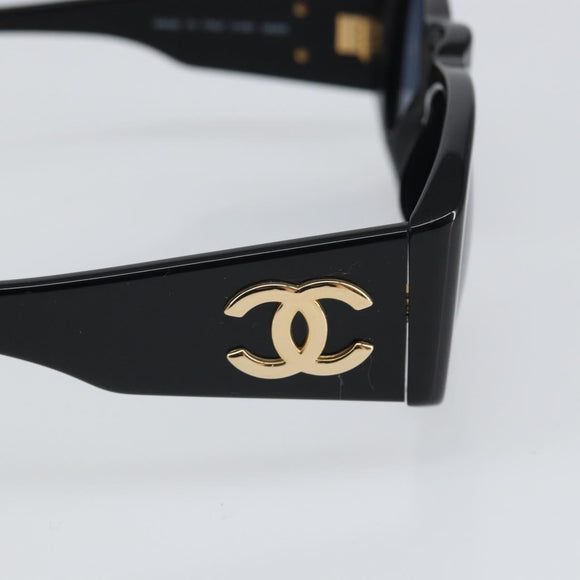 CHANEL Sunglasses plastic Black CC Auth 162582
