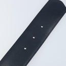 Christian Dior Belt Leather 29.5"" Navy Gold Auth 162585-9