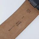 Christian Dior Belt Leather 29.5"" Navy Gold Auth 162585-12