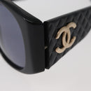 CHANEL Sunglasses plastic Black CC Auth 162592-11