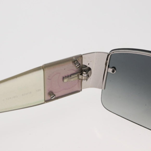 CHANEL Sunglasses plastic Opal CC Auth 162593