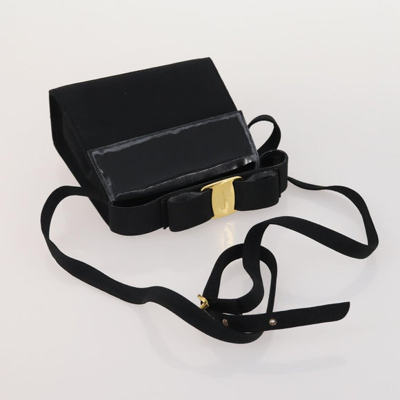 Salvatore Ferragamo Hand Bag Patent leather 3 Set White Black Navy Auth 162600