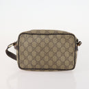 GUCCI GG Supreme Canvas Web Sherry Line Shoulder Bag PVC 3 Set Beige Auth 162605-10