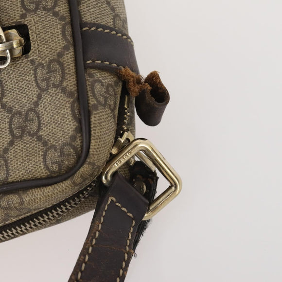 GUCCI GG Supreme Canvas Web Sherry Line Shoulder Bag PVC 3 Set Beige Auth 162605