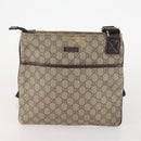 GUCCI GG Supreme Canvas Web Sherry Line Shoulder Bag PVC 3 Set Beige Auth 162605-16