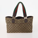 GUCCI GG Supreme Canvas Web Sherry Line Shoulder Bag PVC 3 Set Beige Auth 162605-2