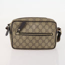 GUCCI GG Supreme Canvas Web Sherry Line Shoulder Bag PVC 3 Set Beige Auth 162605-9