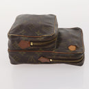 LOUIS VUITTON Fendi Bottega Valentino Bag Nylon 4 Set Green Black LV Auth 162607-17