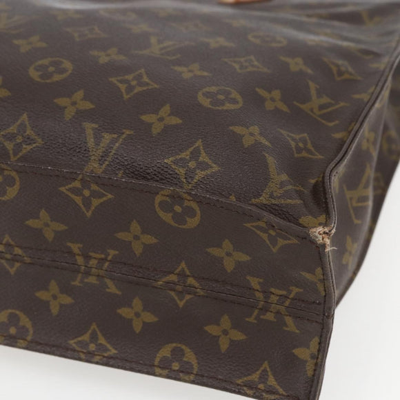 LOUIS VUITTON Monogram Sac Plat Hand Bag M51140 LV Auth 162680