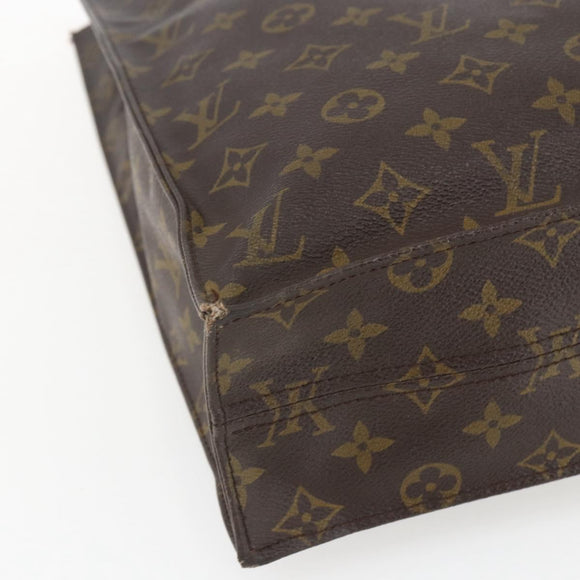 LOUIS VUITTON Monogram Sac Plat Hand Bag M51140 LV Auth 162680
