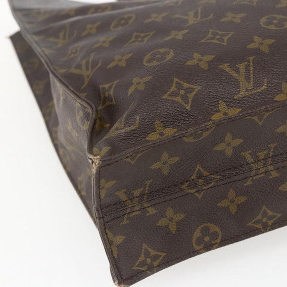 LOUIS VUITTON Monogram Sac Plat Hand Bag M51140 LV Auth 162680