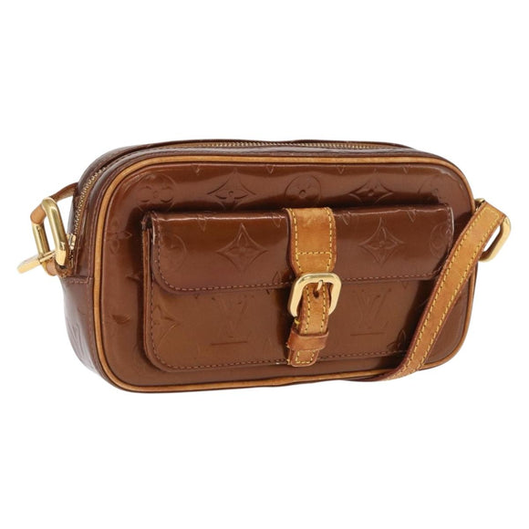 LOUIS VUITTON Monogram Vernis Christy MM Shoulder Bag Bronze M91109 Auth 162684