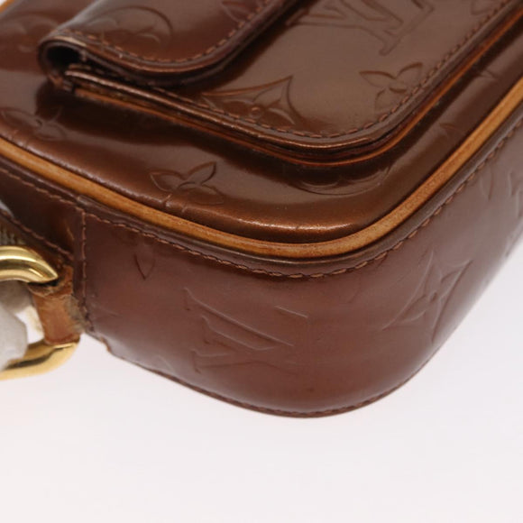 LOUIS VUITTON Monogram Vernis Christy MM Shoulder Bag Bronze M91109 Auth 162684