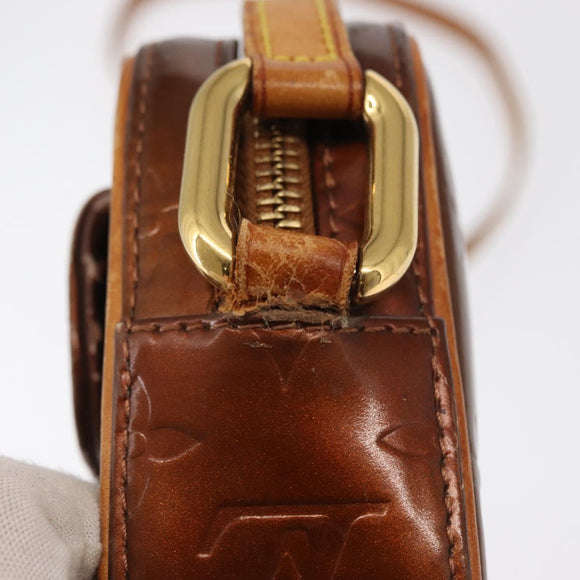 LOUIS VUITTON Monogram Vernis Christy MM Shoulder Bag Bronze M91109 Auth 162684