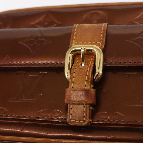 LOUIS VUITTON Monogram Vernis Christy MM Shoulder Bag Bronze M91109 Auth 162684