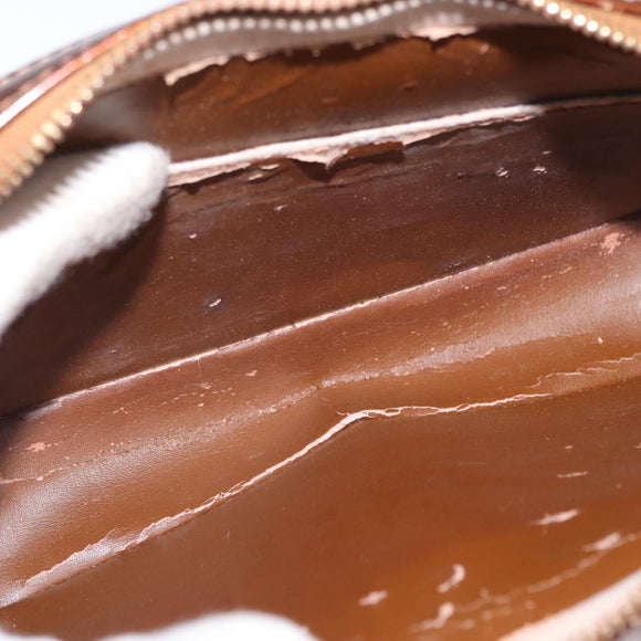 LOUIS VUITTON Monogram Vernis Christy MM Shoulder Bag Bronze M91109 Auth 162684