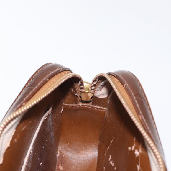 LOUIS VUITTON Monogram Vernis Christy MM Shoulder Bag Bronze M91109 Auth 162684