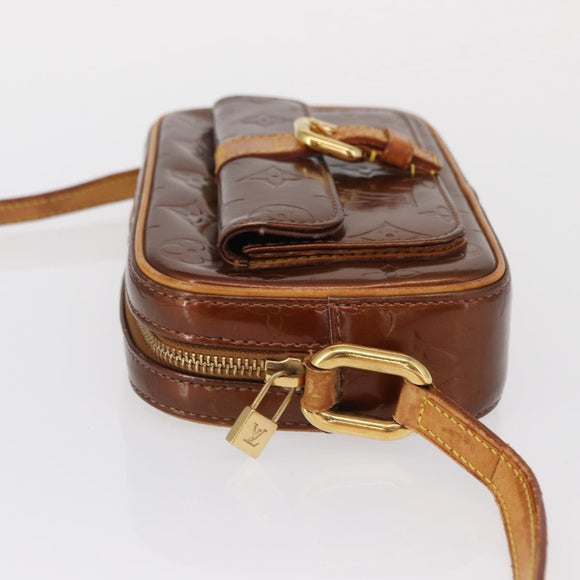 LOUIS VUITTON Monogram Vernis Christy MM Shoulder Bag Bronze M91109 Auth 162684