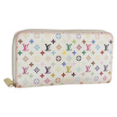 LOUIS VUITTON Monogram Multicolor Zippy Wallet White M60241 LV Auth 162714-1