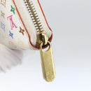 LOUIS VUITTON Monogram Multicolor Zippy Wallet White M60241 LV Auth 162714-12