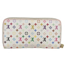 LOUIS VUITTON Monogram Multicolor Zippy Wallet White M60241 LV Auth 162714-3
