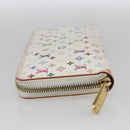 LOUIS VUITTON Monogram Multicolor Zippy Wallet White M60241 LV Auth 162714-4