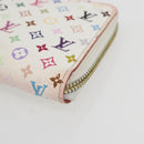 LOUIS VUITTON Monogram Multicolor Zippy Wallet White M60241 LV Auth 162714-8