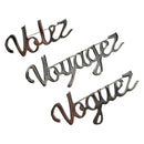 LOUIS VUITTON VolezVoguezVoyagez Brooch metal Silver M62507 LV Auth 162715M-1