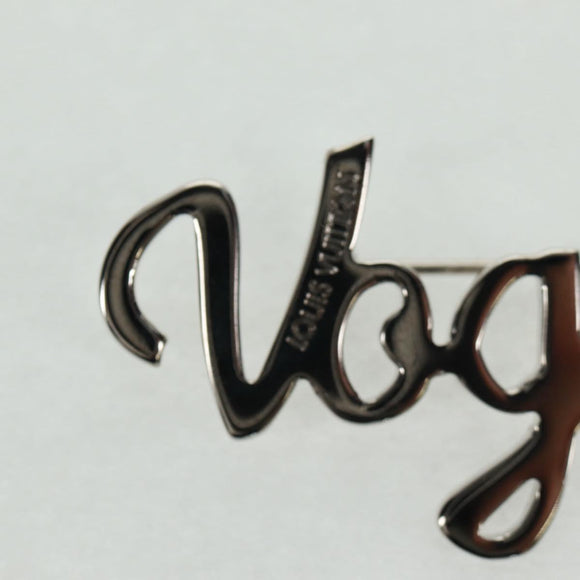 LOUIS VUITTON VolezVoguezVoyagez Brooch metal Silver M62507 LV Auth 162715M