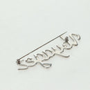 LOUIS VUITTON VolezVoguezVoyagez Brooch metal Silver M62507 LV Auth 162715M-21