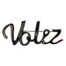 LOUIS VUITTON VolezVoguezVoyagez Brooch metal Silver M62507 LV Auth 162715M-2