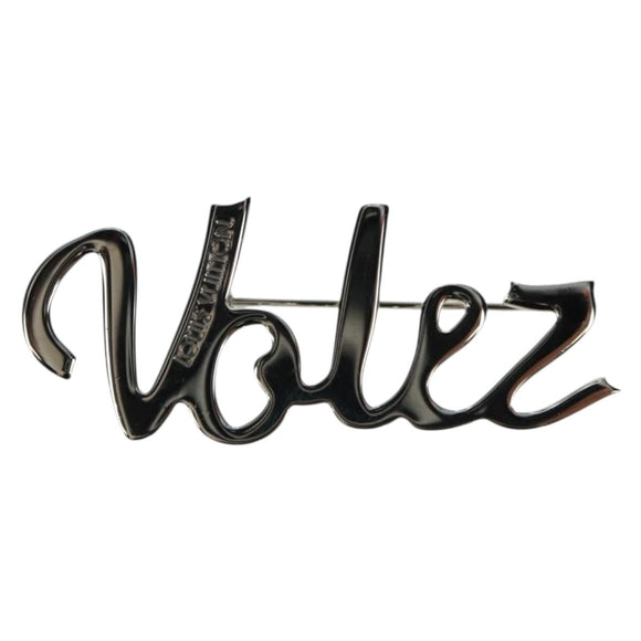 LOUIS VUITTON VolezVoguezVoyagez Brooch metal Silver M62507 LV Auth 162715M