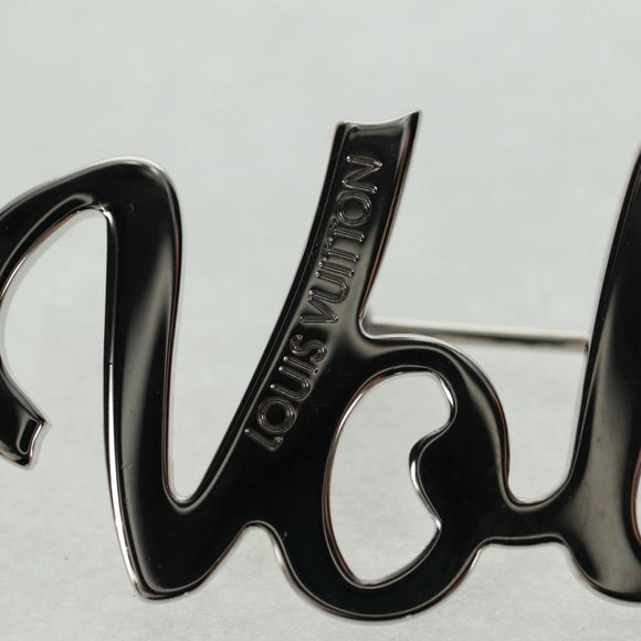 LOUIS VUITTON VolezVoguezVoyagez Brooch metal Silver M62507 LV Auth 162715M