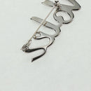 LOUIS VUITTON VolezVoguezVoyagez Brooch metal Silver M62507 LV Auth 162715M-6