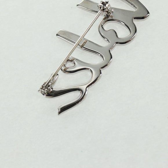 LOUIS VUITTON VolezVoguezVoyagez Brooch metal Silver M62507 LV Auth 162715M