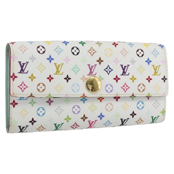 LOUIS VUITTON Monogram Multicolor Portefeuille Sarah Wallet M93745 Auth 162716V