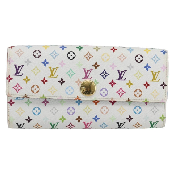 LOUIS VUITTON Monogram Multicolor Portefeuille Sarah Wallet M93745 Auth 162716V
