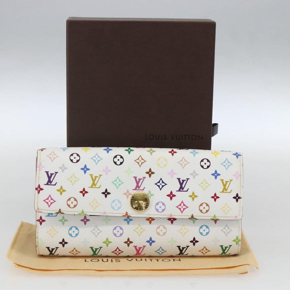 LOUIS VUITTON Monogram Multicolor Portefeuille Sarah Wallet M93745 Auth 162716V