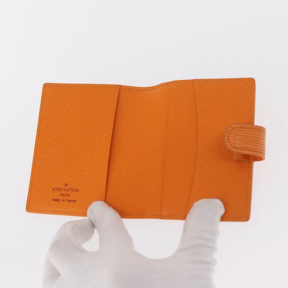 LOUIS VUITTON Epi Agenda Mini Day Planner Cover Mandarin R20007H LV Auth 162717