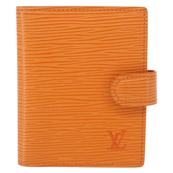 LOUIS VUITTON Epi Agenda Mini Day Planner Cover Mandarin R20007H LV Auth 162717