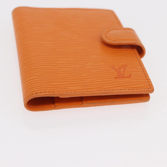 LOUIS VUITTON Epi Agenda Mini Day Planner Cover Mandarin R20007H LV Auth 162717