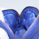 CELINE Pouch Nylon Blue Gold Auth 162720-12
