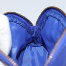 CELINE Pouch Nylon Blue Gold Auth 162720-16